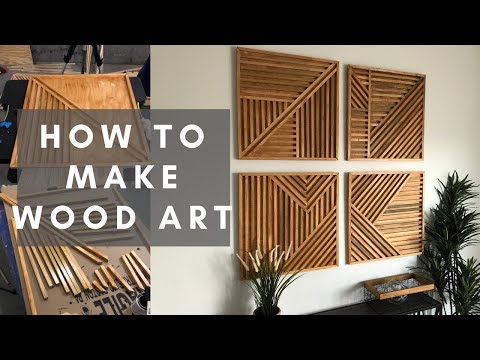 How To Make Geometric Wood Wall Art DIY