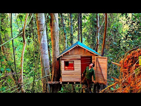 30 days building tree house, I built house completely by hand