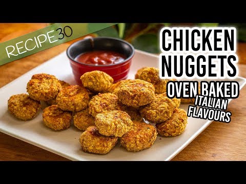 Chicken nuggets oven baked with an Italian twist