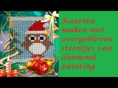 Diamond Painting ♥ (Kerst) kaarten maken met overgebleven steentjes